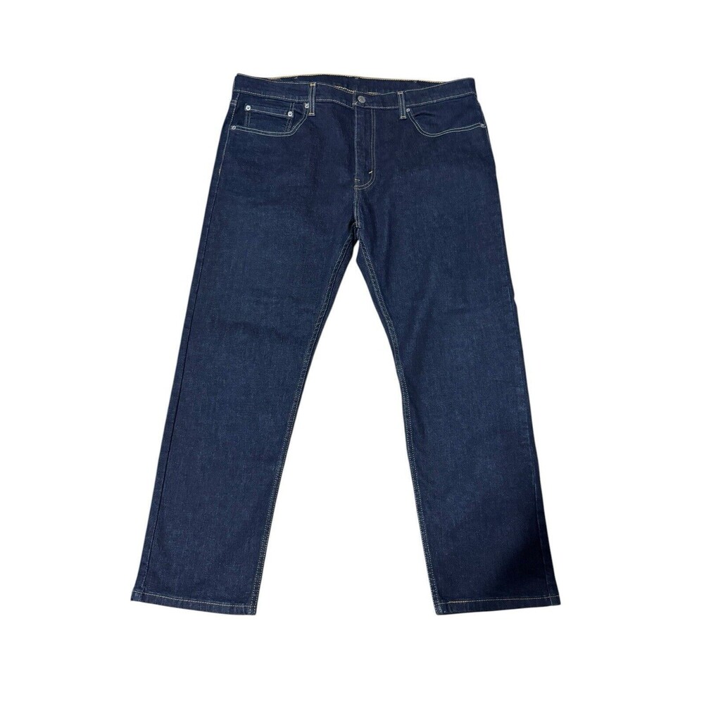 Levis 502 Jeans Men 38W 30L Dark Blue Classic Straight Leg Denim Regular Fit